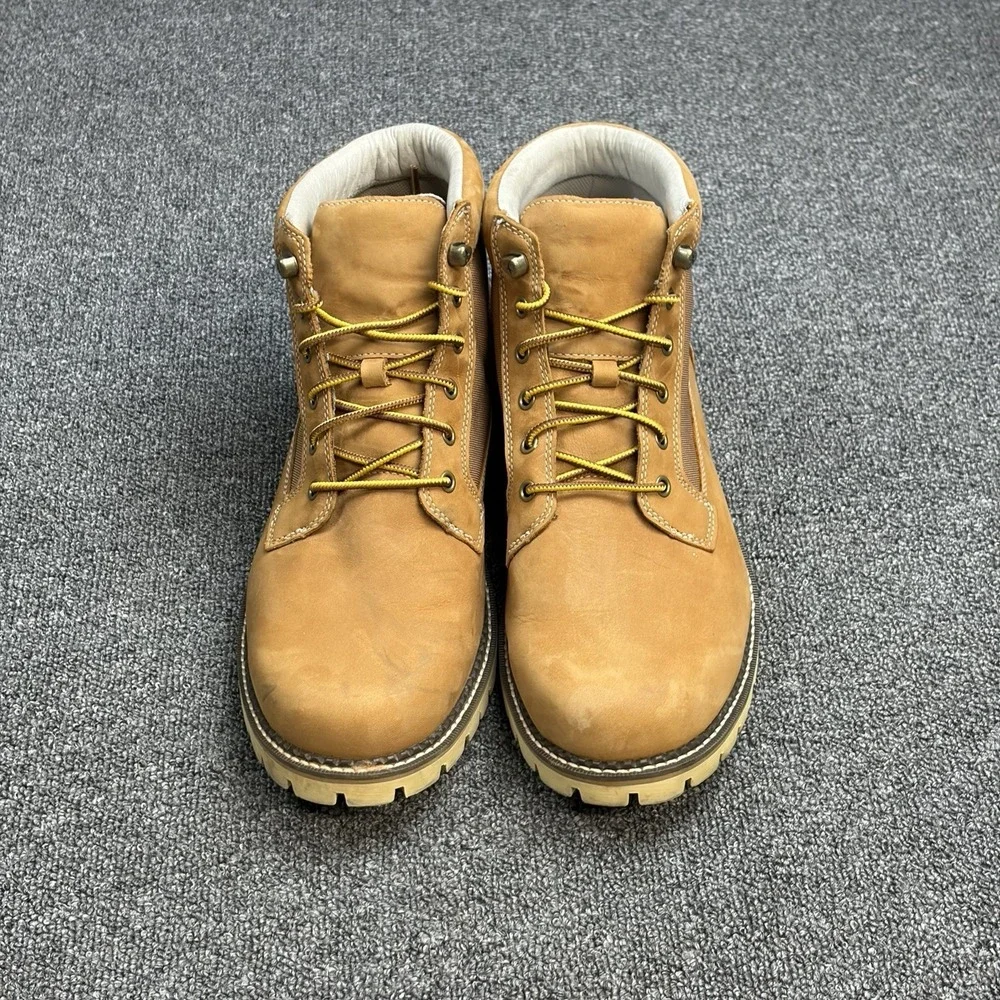 Eddie Bauer Severson Brown Leather Lace Up Moc Boots Men US 13 Gorpcore 0046-273